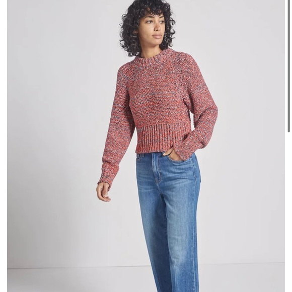 NEW Current/Elliott The Moonshine Mock Neck Chunky Knit Pullover Jumper Sweater - Picture 3 of 12